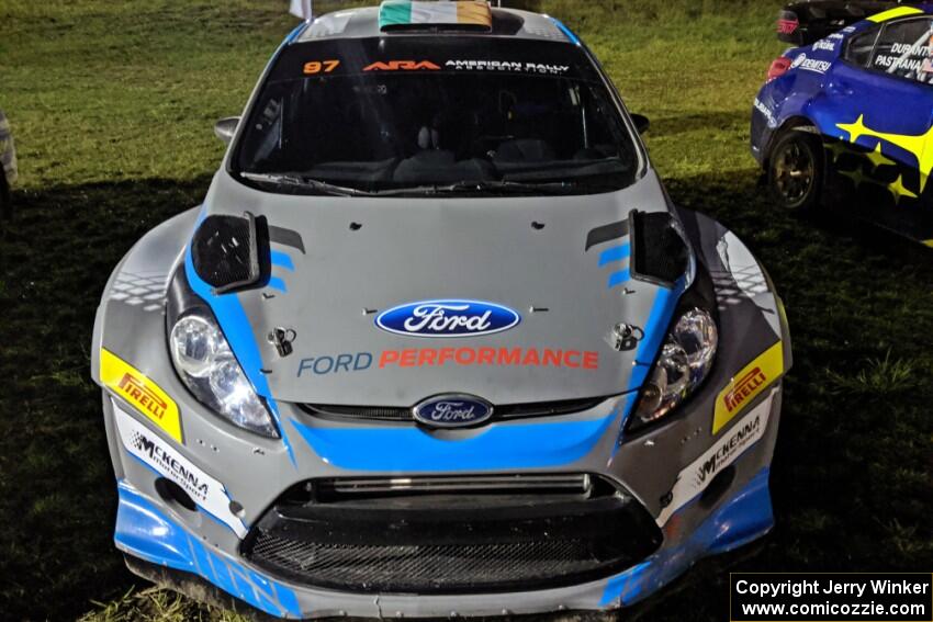 Barry McKenna / Andrew Hayes Ford Fiesta RS at Thursday night's parc expose.