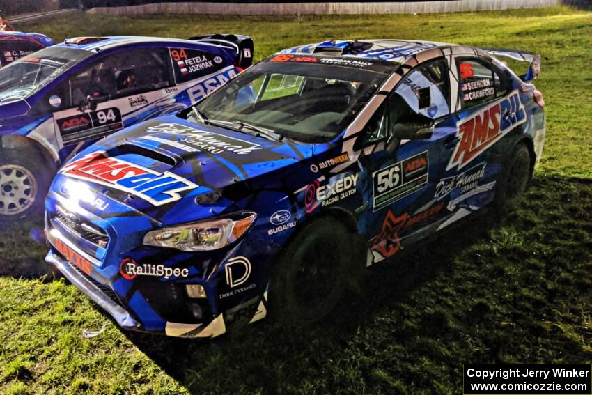 Jeff Seehorn / Cody Crawford Subaru WRX STi at Thursday night's parc expose.