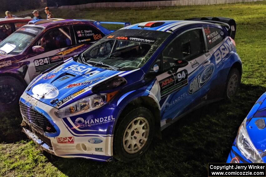 Piotr Fetela / Dominik Jozwiak Ford Fiesta at Thursday night's parc expose.