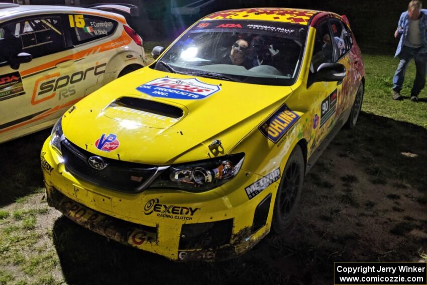 Lauchlin O'Sullivan / Scott Putnam Subaru WRX STi at Thursday night's parc expose.