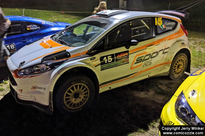 Frank Cunningham / Martin Brady Ford Fiesta at Thursday night's parc expose.