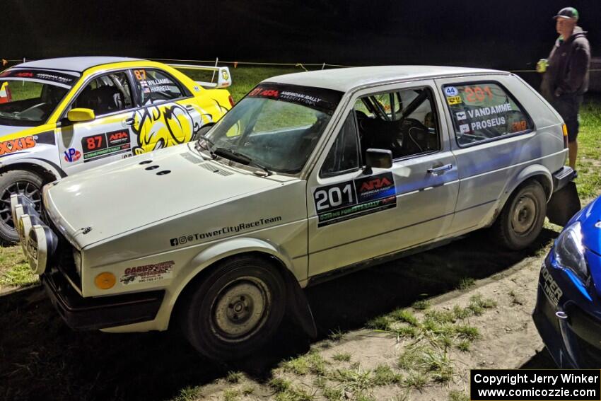 Adam VanDamme / Bryce Proseus VW Golf at Thursday night's parc expose.