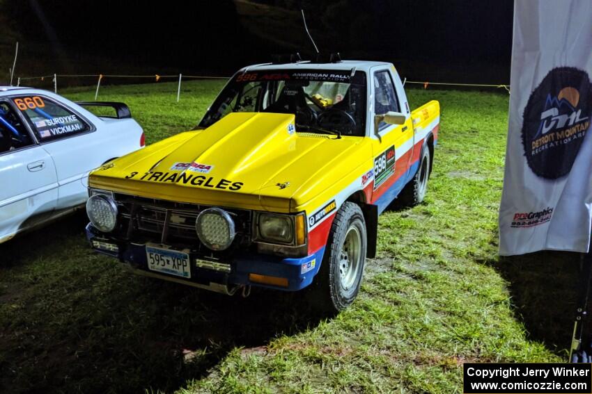 Scott Parrott / Ian Holmes Chevy S-10 at Thursday night's parc expose.