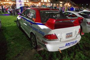 Brad Morris / Doug Nagy Mitsubishi Lancer at Thursday night's parc expose.