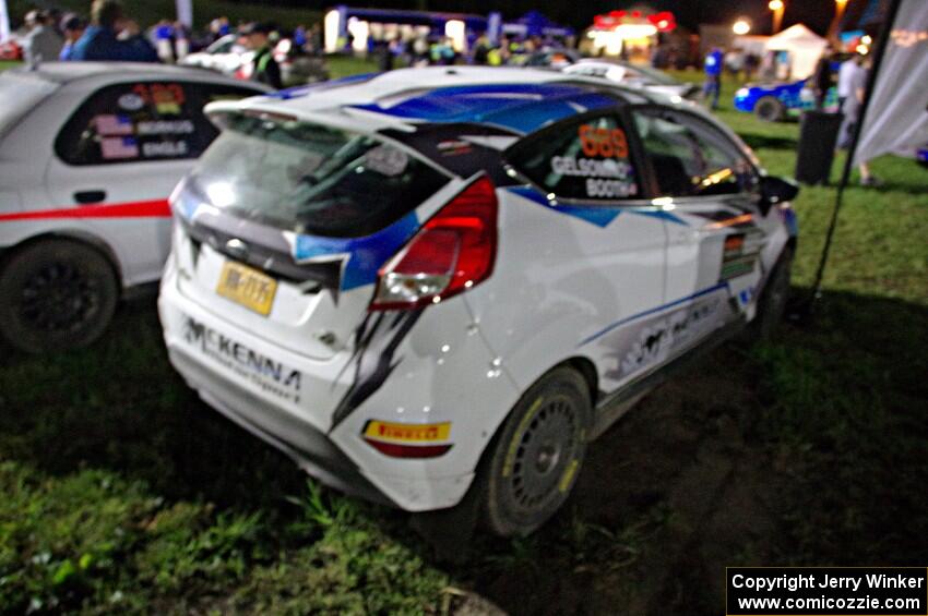 Ryan Booth / Rhianon Gelsomino Ford Fiesta R2T at Thursday night's parc expose.