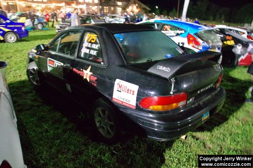 Mark Rue / Kristian Rue Subaru Impreza 2.5RS at Thursday night's parc expose.