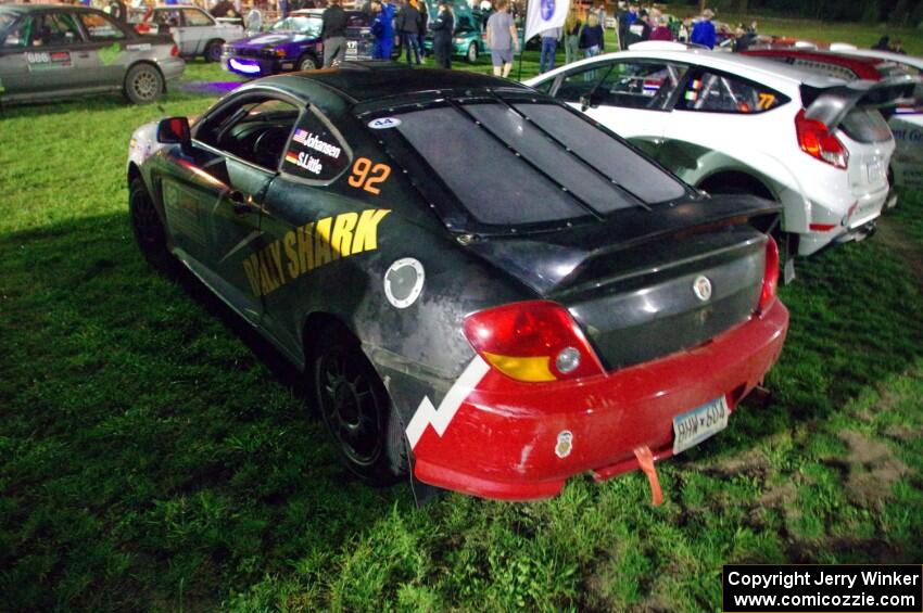 Paul Johansen / Susi Little Hyundai Tiburon at Thursday night's parc expose.