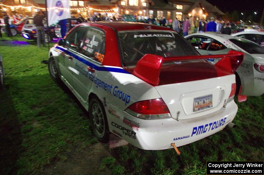 Brad Morris / Doug Nagy Mitsubishi Lancer at Thursday night's parc expose.