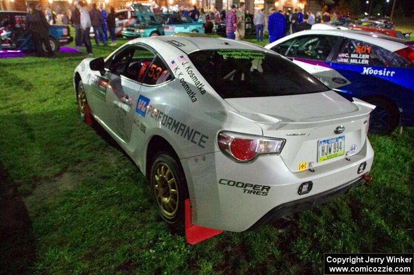 John Kosmatka / Kristin Kosmatka Subaru BRZ at Thursday night's parc expose.