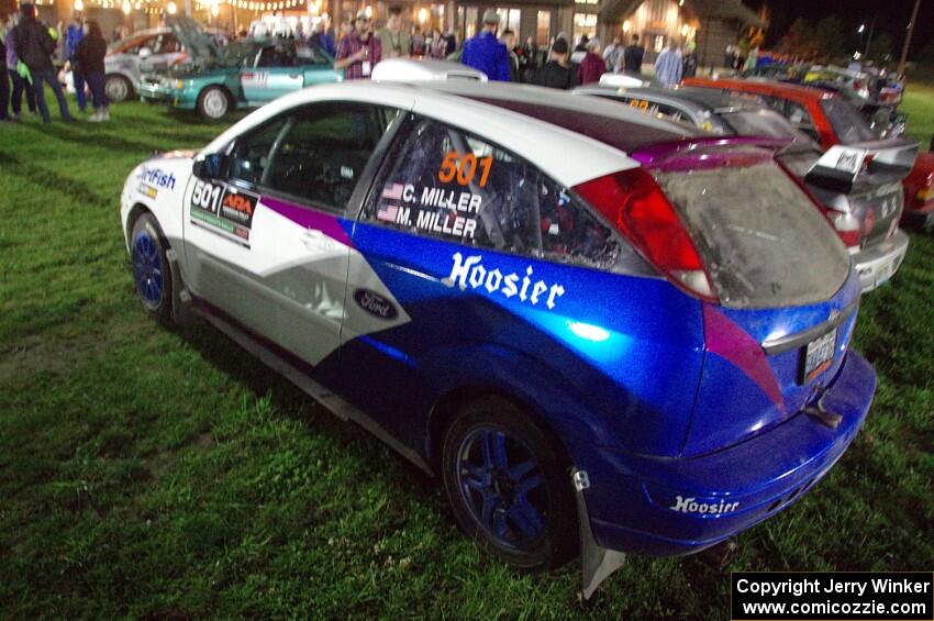 Chris Miller / Michelle Miller Ford Focus ZX3 at Thursday night's parc expose.