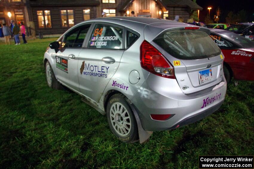 Paul Dickinson / Krista Skucas Ford Fiesta at Thursday night's parc expose.