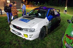 Tyler Matalas / Ian Hoge Subaru Impreza at Thursday night's parc expose.
