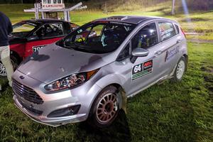 Paul Dickinson / Krista Skucas Ford Fiesta at Thursday night's parc expose.