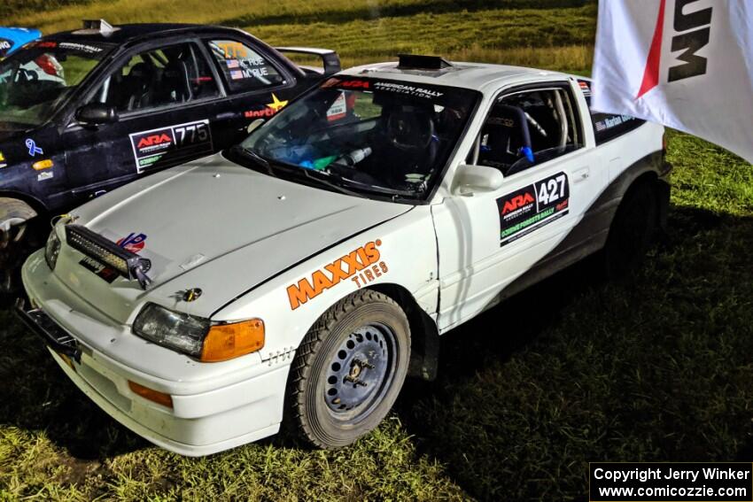 Harlan Goerger / Ryan Raguse Honda CRX at Thursday night's parc expose.