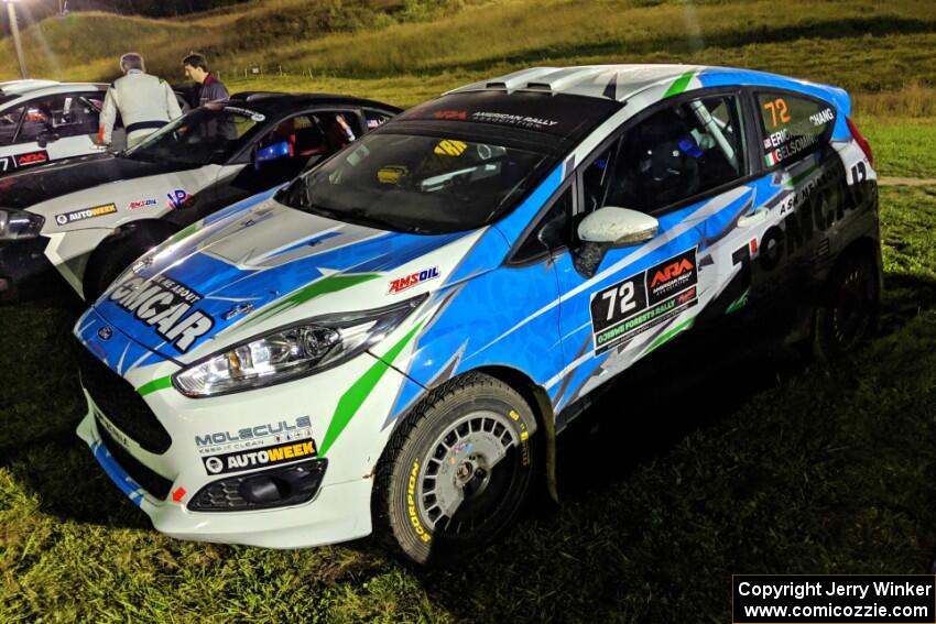 Keanna Erickson-Chang / Alex Gelsomino Ford Fiesta R1+ at Thursday night's parc expose.