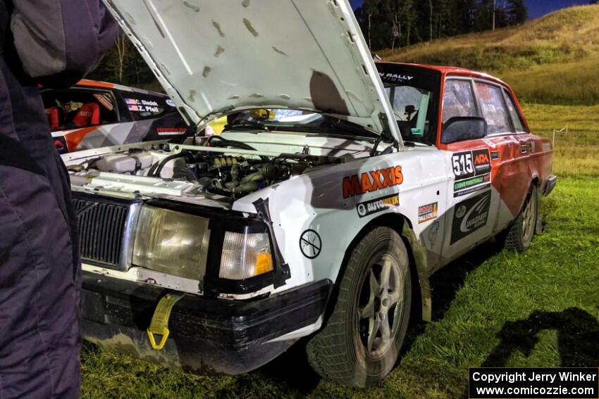 Justin Mason / Cameron Case Volvo 240 at Thursday night's parc expose.