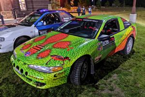 Eric Carlson / Jake Carlson Mitsubishi Eclipse at Thursday night's parc expose.