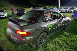 Jordan Locher / Tom Addison Subaru Impreza 2.5RS at Thursday night's parc expose.