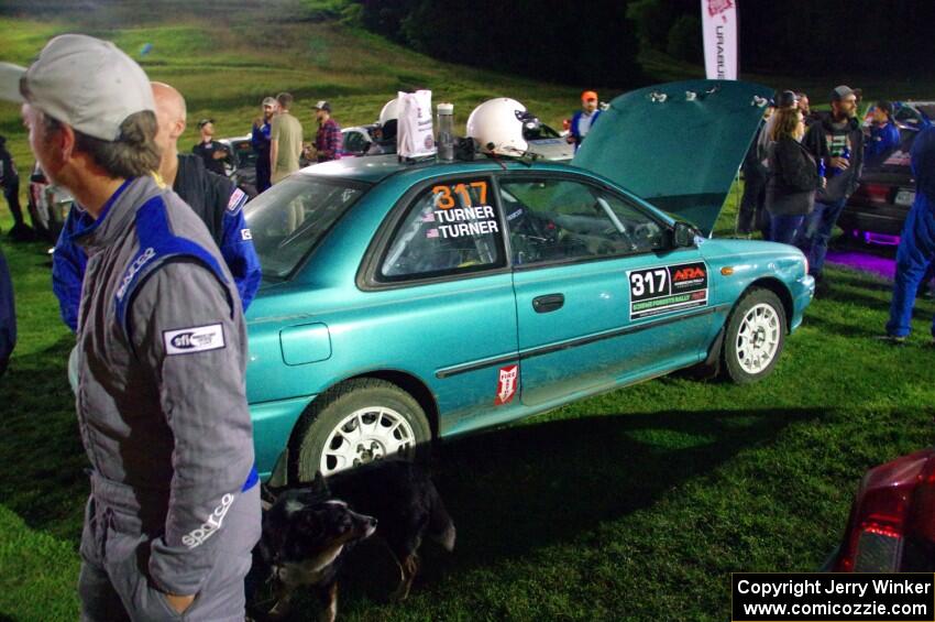 Kyle Turner / Kevin Turner Subaru Impreza at Thursday night's parc expose.