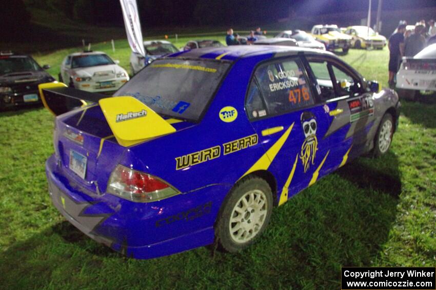 Mike Erickson / Jake Good Mitsubishi Lancer at Thursday night's parc expose.