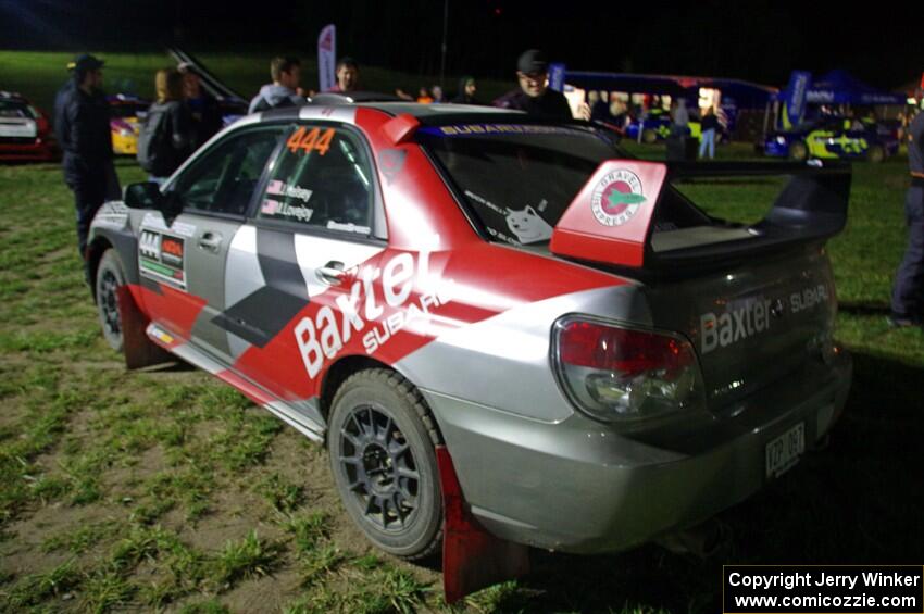 Jovan Kelsey / Mike Lovejoy Subaru WRX at Thursday night's parc expose.