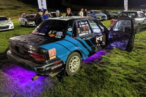 Michael Miller / Angelica Miller Mitsubishi Galant VR-4 at Thursday night's parc expose.