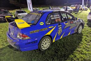 Mike Erickson / Jake Good Mitsubishi Lancer at Thursday night's parc expose.