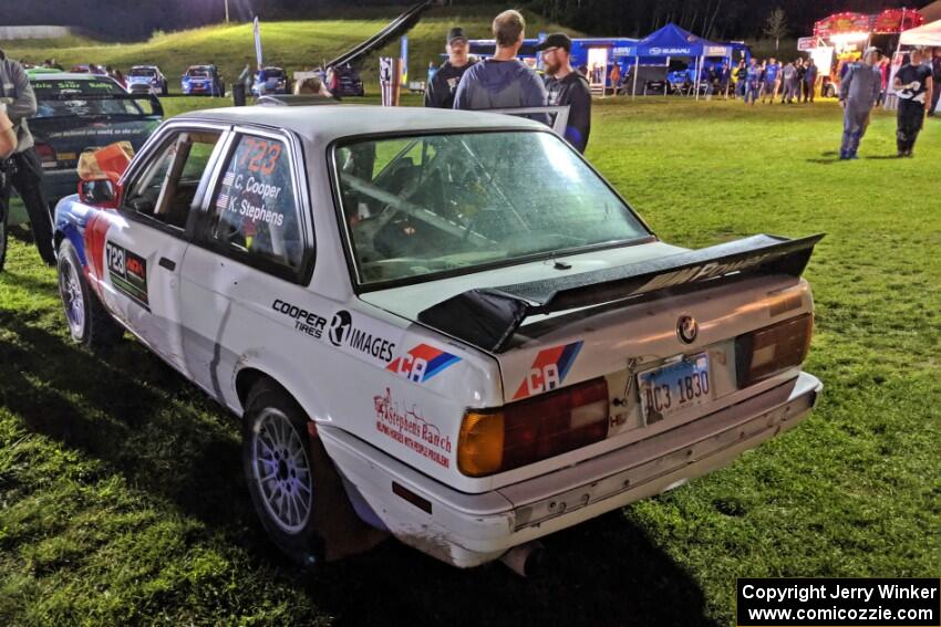 Calvin Cooper / Kelsey Stephens BMW 318is at Thursday night's parc expose.
