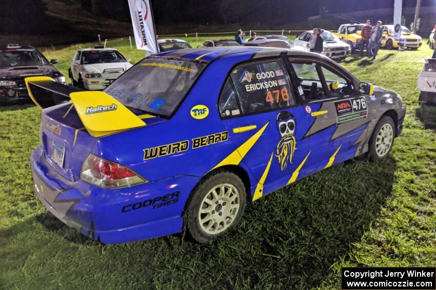 Mike Erickson / Jake Good Mitsubishi Lancer at Thursday night's parc expose.