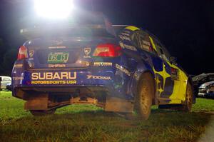 David Higgins / Craig Drew Subaru WRX STi  at Thursday night's parc expose.