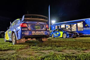 David Higgins / Craig Drew Subaru WRX STi (for ARA) and Scott Speed's Subaru WRX STi (for ARX - Americas Rallycross)