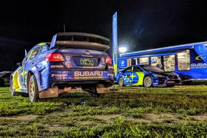 David Higgins / Craig Drew Subaru WRX STi  (for ARA) and Scott Speed's Subaru WRX STi (for ARX - Americas Rallycross)