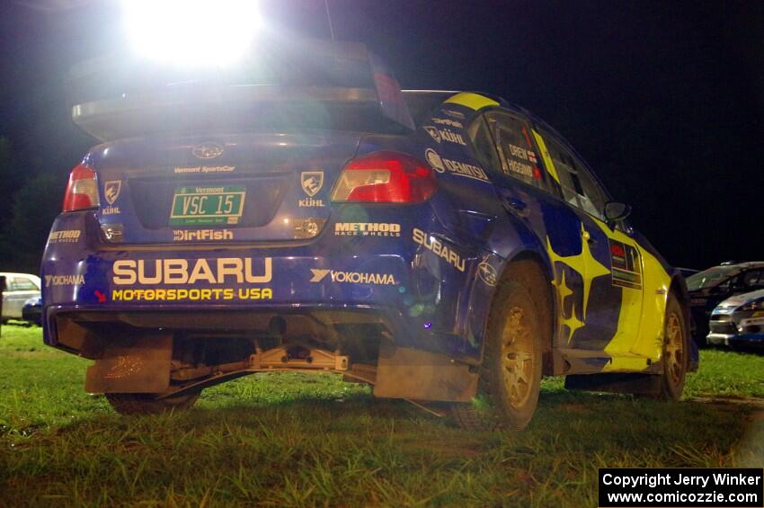 David Higgins / Craig Drew Subaru WRX STi  at Thursday night's parc expose.