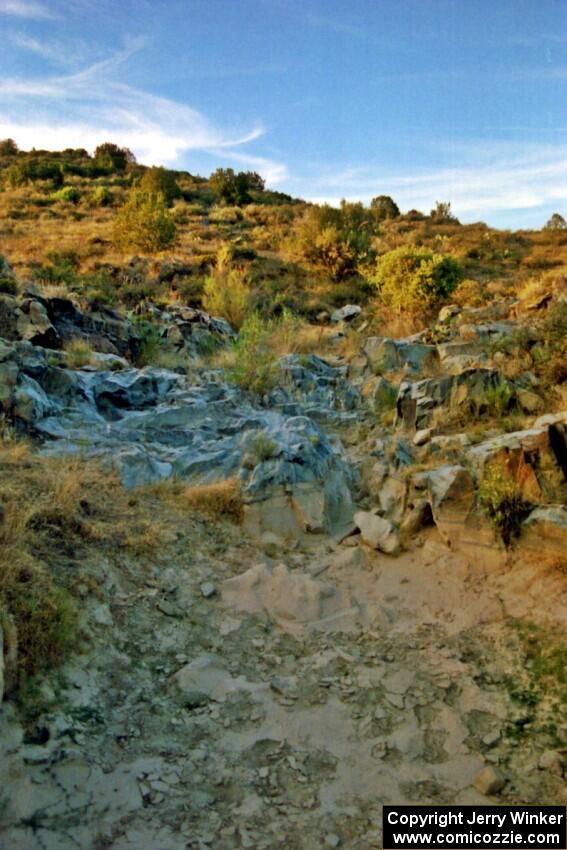 The rocky uneven countryside in the desert outside of Prescott, AZ.