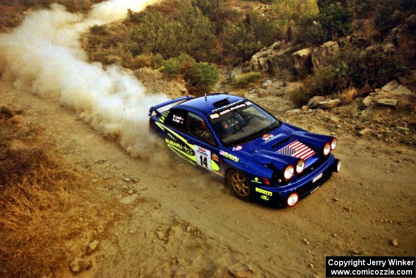 Mark Lovell / Mike Kidd Subaru WRX on SS1, Mayer South.