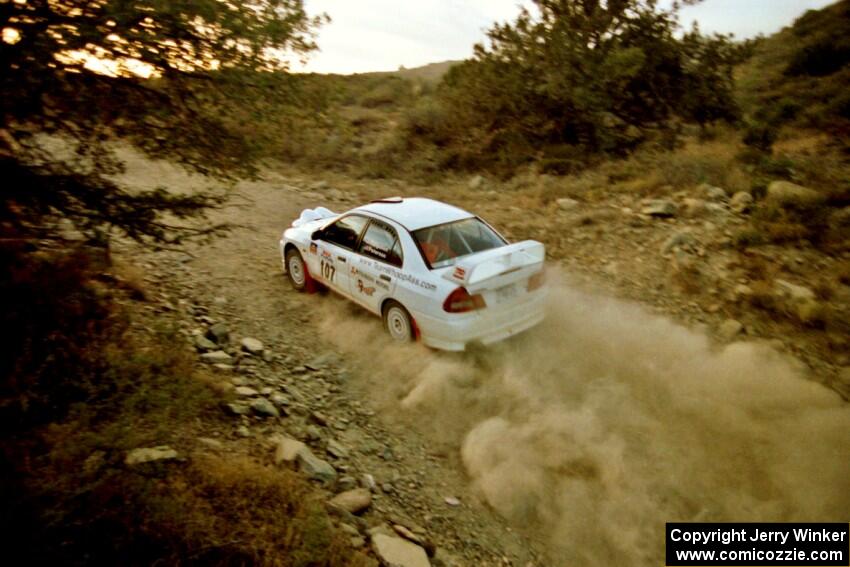 Tim Paterson / Scott Ferguson Mitsubishi Lancer Evo IV on SS1, Mayer South.