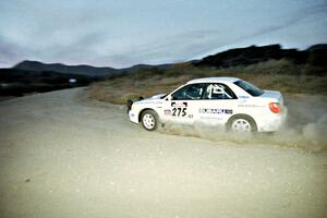 Nat T-Stow / Jamie Thomas Subaru WRX on SS1, Mayer South.