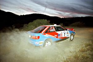 George Plsek / Ronan Burke Audi S2 Quattro on SS1, Mayer South.