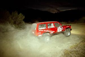 Dave Turner / Mike McComas Jeep Cherokee on SS1, Mayer South.