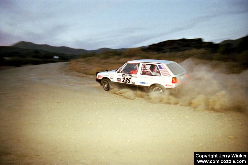 Dave White / Jimmy Brandt VW GTI on SS1, Mayer South.