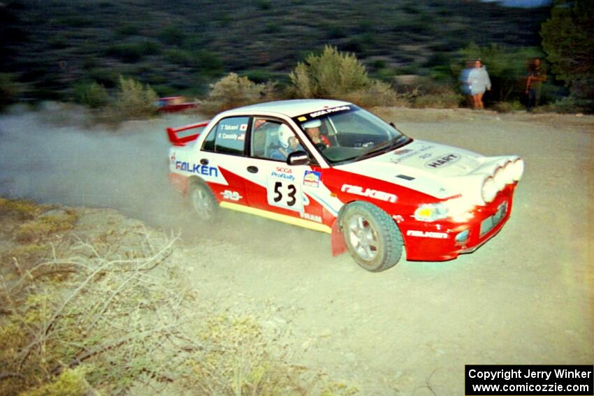 Tony Takaori / Ken Cassidy Mitsubishi Lancer Evo III on SS1