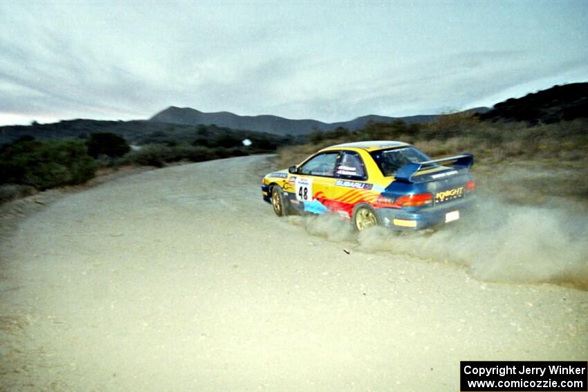 Lon Peterson / Bill Gutzmann Subaru Impreza on SS1