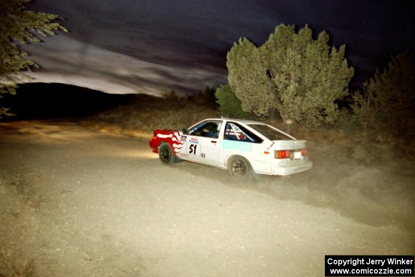 Jay Streets / Al Kintigh Toyota Corolla on SS1, Mayer South.