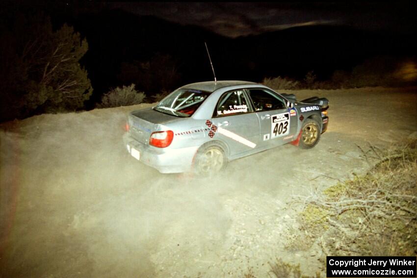 Wyeth Gubelmann / Therin Pace Subaru WRX on SS1, Mayer South.