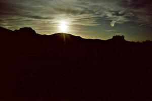 Moonrise over the Arizona desert.