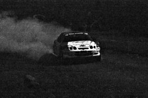 Noel Lawler / Charles Bradley Hyundai Tiburon at speed on Witty Tom North, SS7.