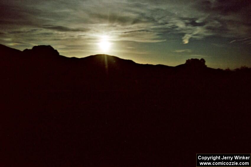 Moonrise over the Arizona desert.
