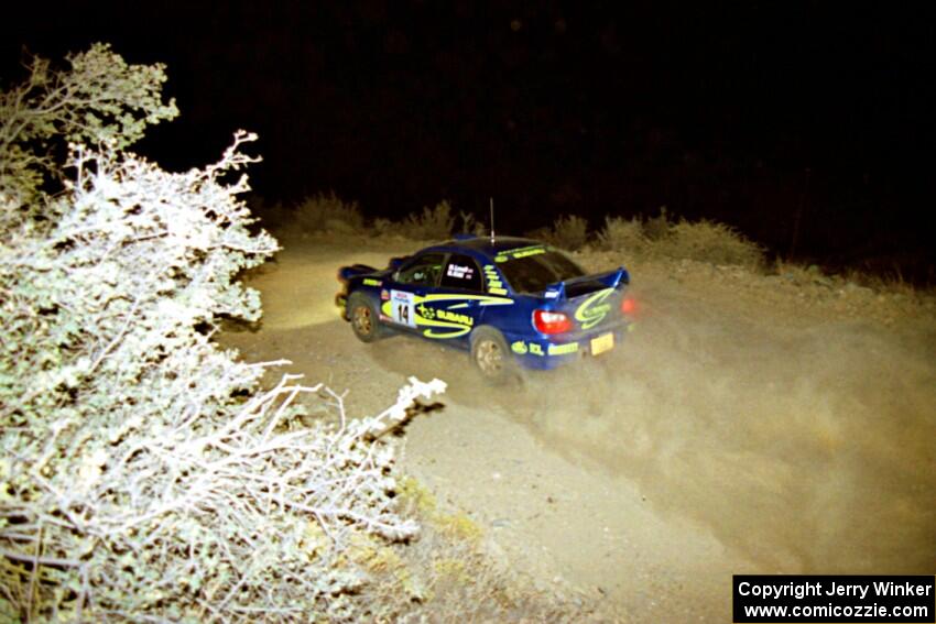 Mark Lovell / Mike Kidd Subaru WRX on SS4, Mayer North.