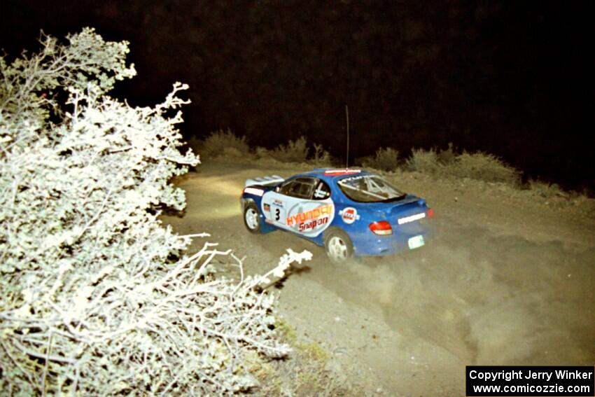 Noel Lawler / Charles Bradley Hyundai Tiburon on SS4, Mayer North.