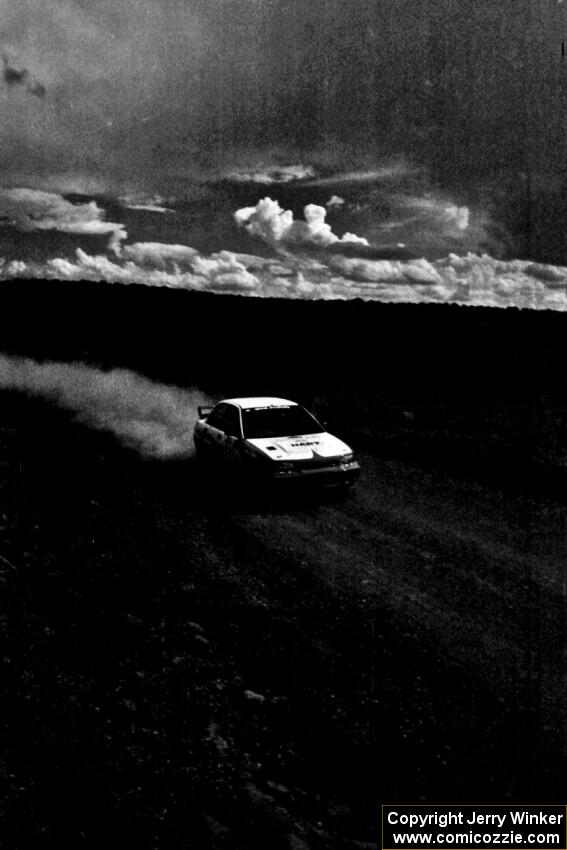 Tony Takaori / Ken Cassidy Mitsubishi Lancer Evo III at speed on Witty Tom North, SS7.